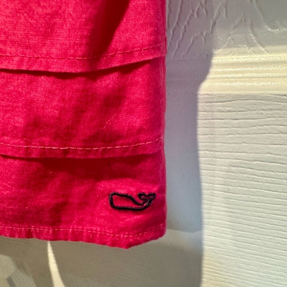 NWT Vineyard Vines Girls Pink Poplin Puff-Sleeve Dress Rhododendron Size Large - Picture 3 of 9